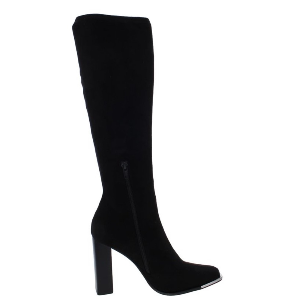 Steve Madden Womens Fedora Suede Zipper Block Heel Knee-High Boots Size 9